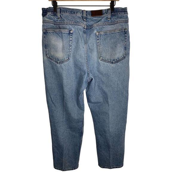 L.L. Bean Mens Double L Comfort Waist Jeans 38x30 Light Blue Denim 100% Cotton - Picture 2 of 7